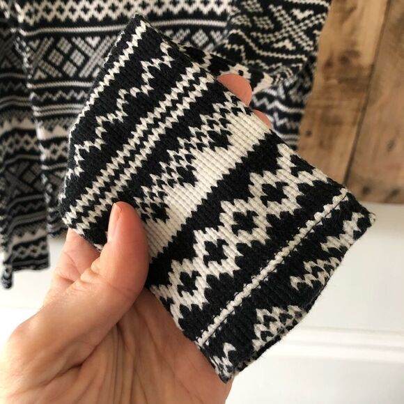 Lauren Ralph Lauren Active Black and White Waffle‎ Knit 1/4 Zip Sweater Pullover - Picture 8 of 12